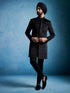 Men's Black Velvet Sherwani Set